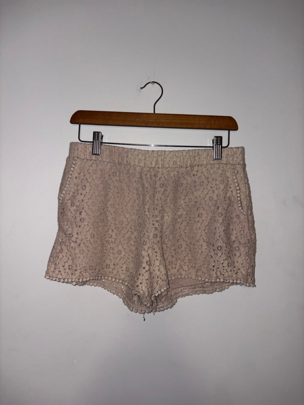 Streetwear Society ~ Beige Crochet Shorts